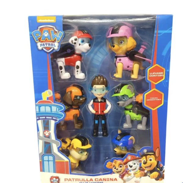 Paw patrol set de 7 personajes